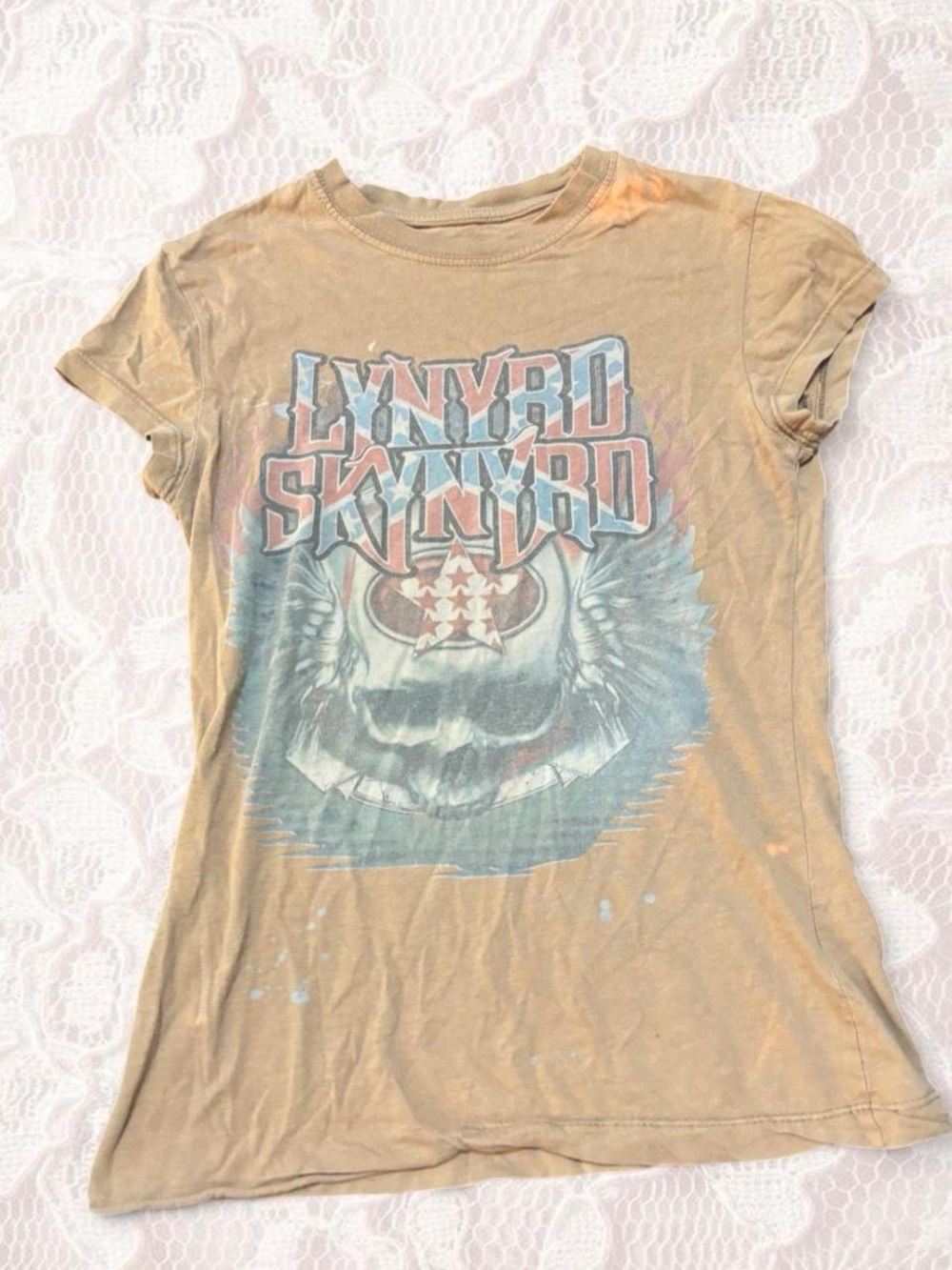 Vintage 2007 Lynyrd Skynyrd band tee with skull and wings graphic